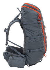 ALPS Mountaineering Canyon 55L side pocket organization for quick essentials.