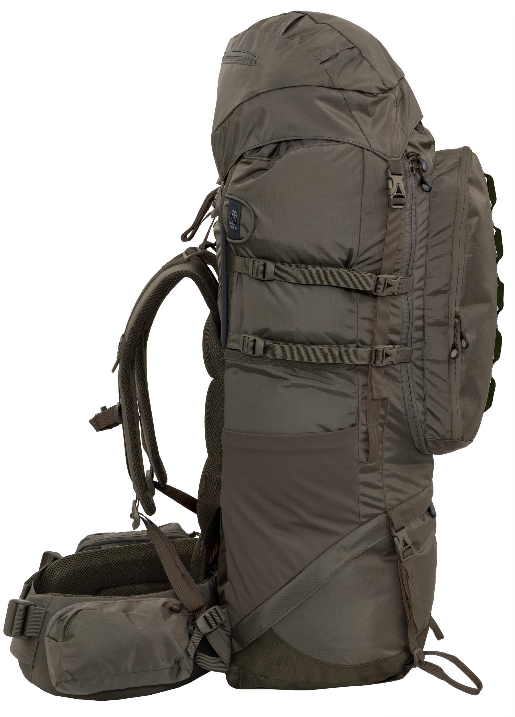 ALPS Mountaineering Cascade 90L pack back panel with air mesh suspension.