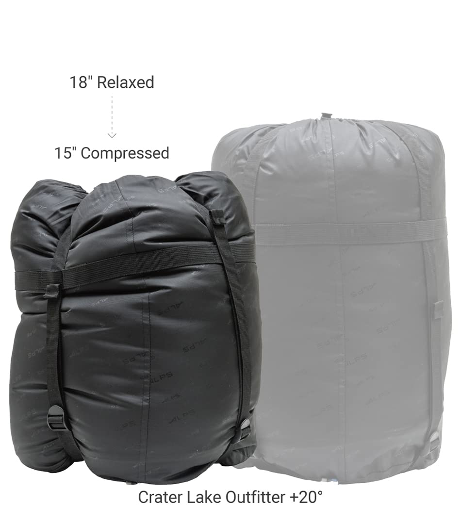 ALPS Mountaineering Crater Lake Outfitter sleeping bag TechLoft insulation preserves warmth