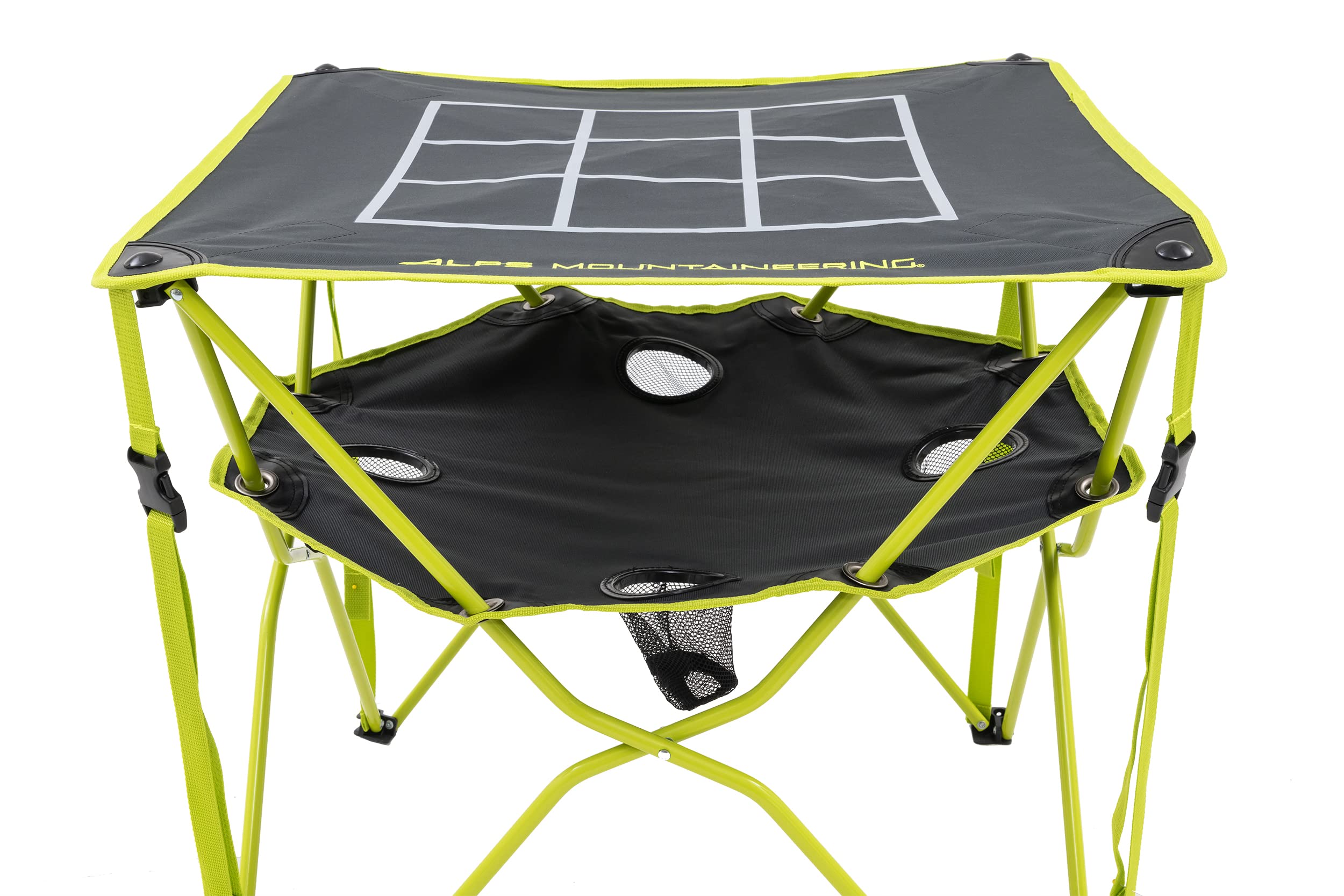 ALPS Mountaineering Eclipse Table durable 600D polyester withstands rugged outdoors.