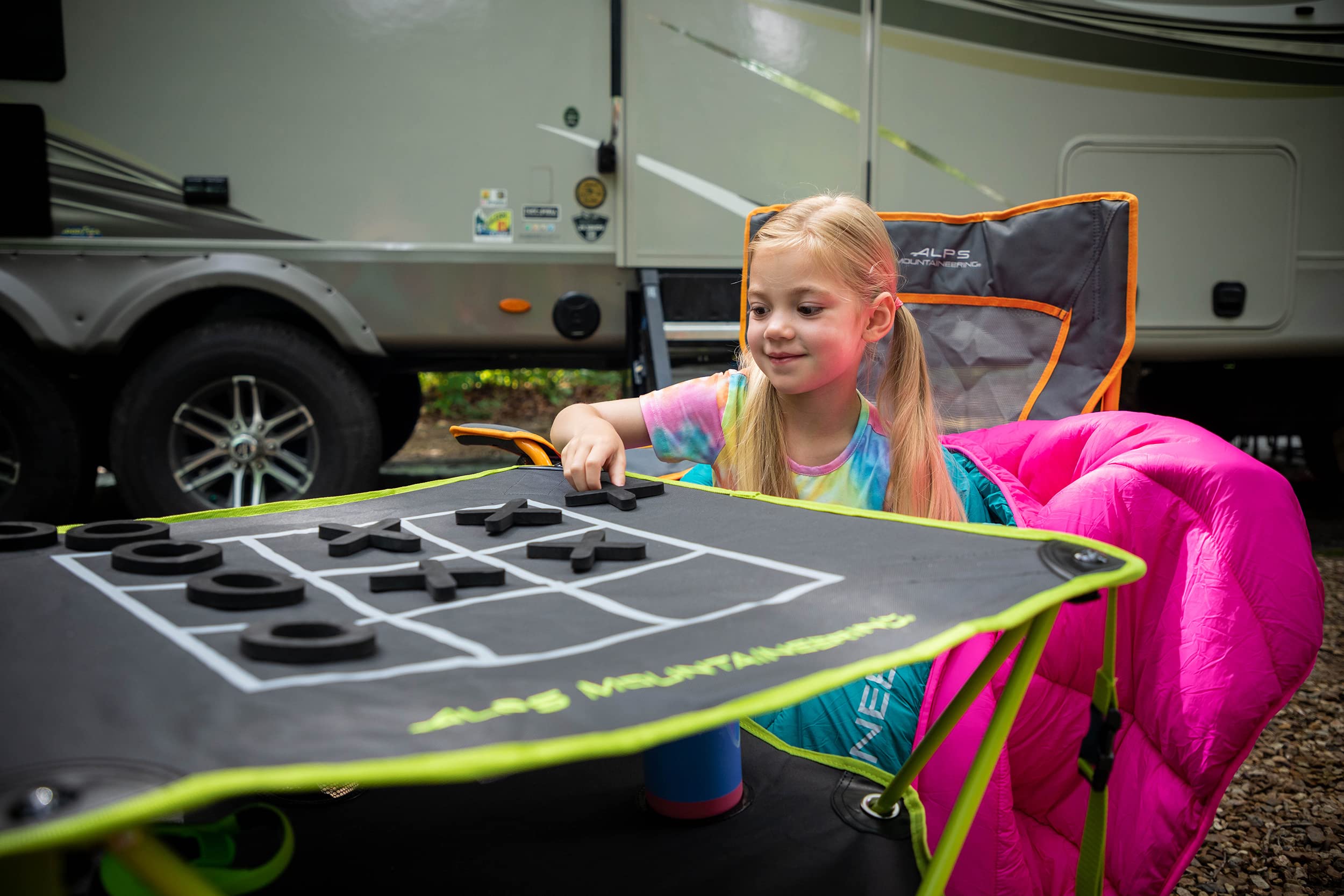 ALPS Mountaineering Eclipse Table folds compactly for travel and storage.