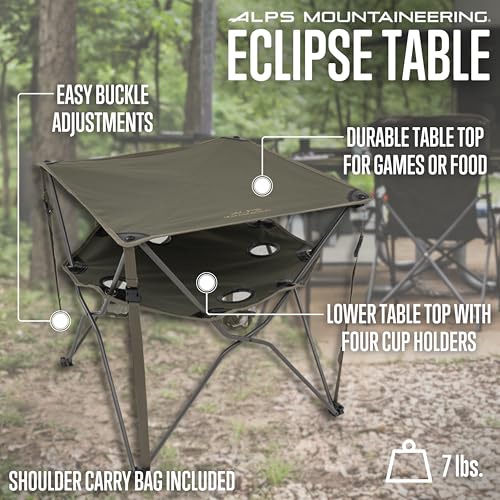ALPS Eclipse Table folded with carry bag for easy transport