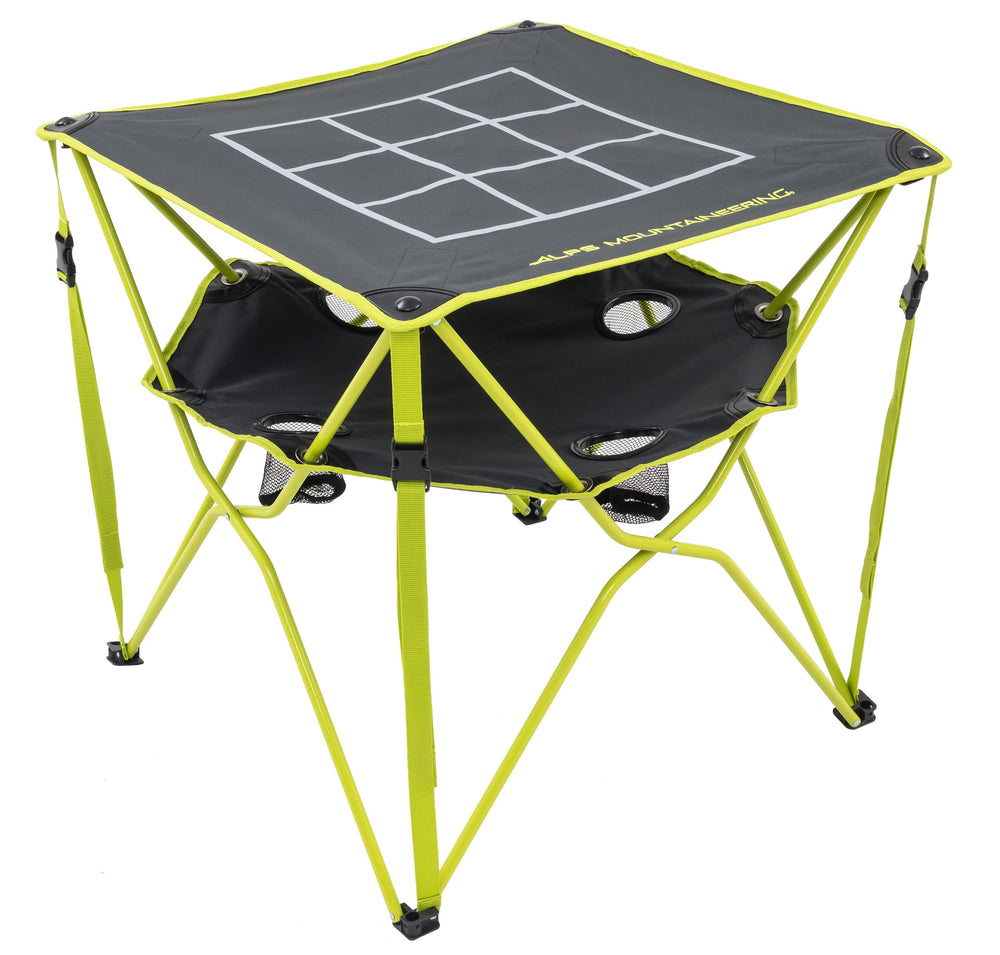 ALPS Mountaineering Eclipse Table two-tier design supports versatile outdoor setups.