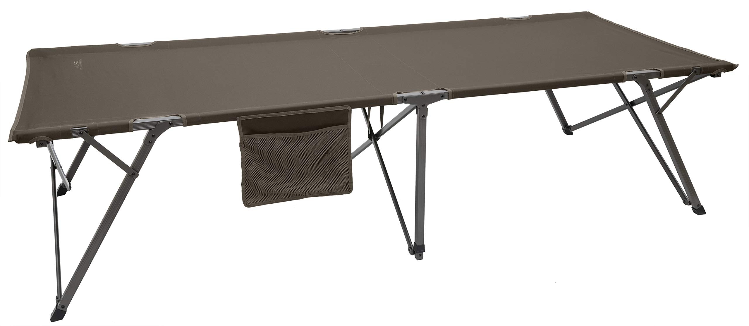 ALPS Mountaineering Escalade Cot Large Clay setup for quick outdoor sleep.