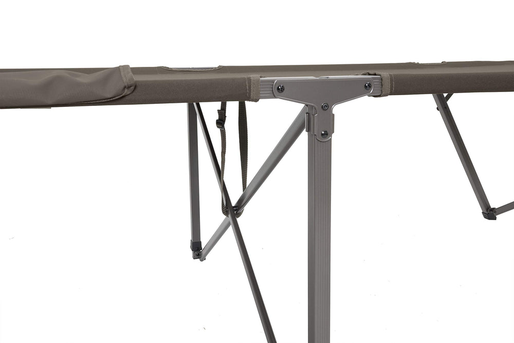 ALPS Mountaineering Escalade Cot Large Clay side pocket keeps essentials handy.