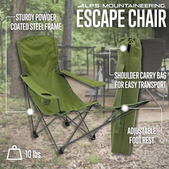 ALPS Mountaineering Escape Lounge Chair with cup holder for convenient drinks outdoors