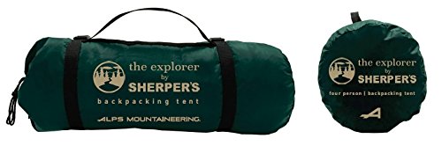 ALPS Mountaineering Explorer 4P interior-vestibules reveal generous gear storage for easy organization.