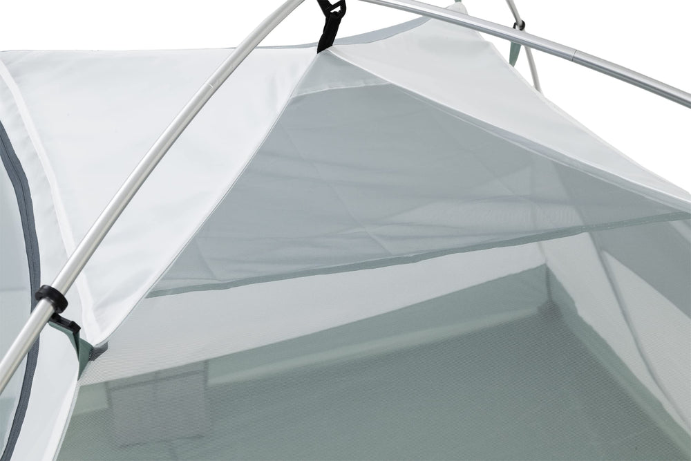 Half mesh walls maximize airflow for comfortable sleeping inside.