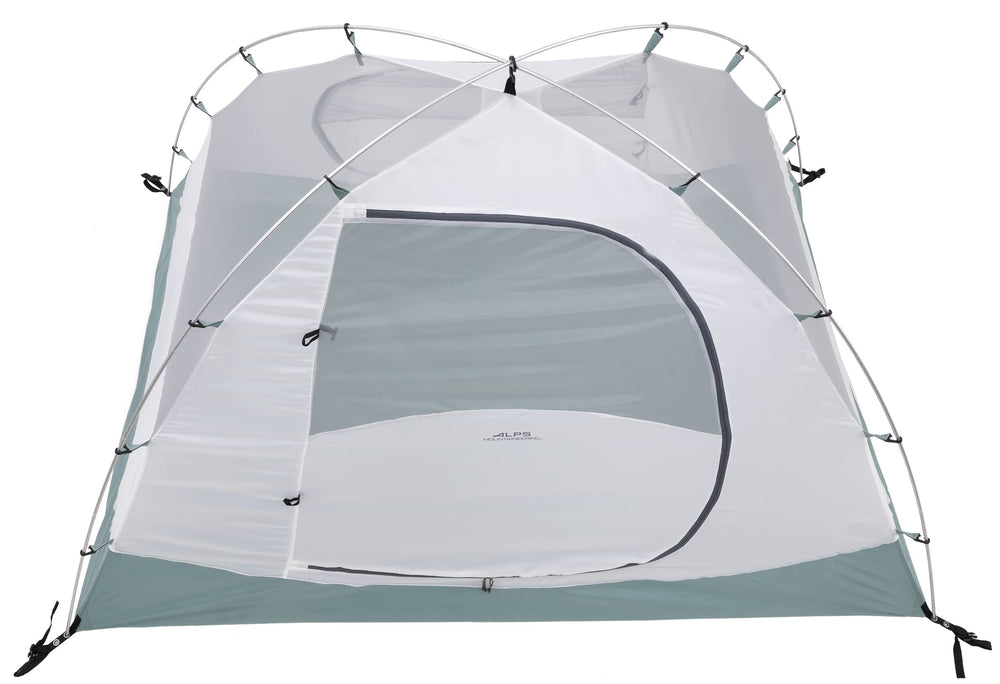 Rainfly buckles provide adjustable weather protection for gear and campers.