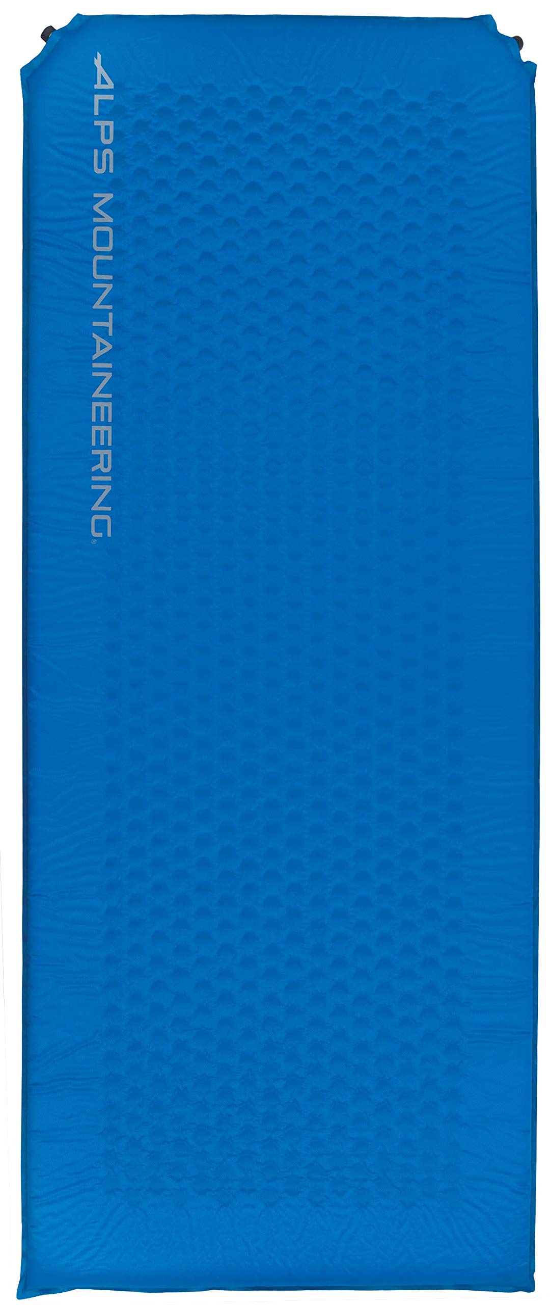 ALPS Mountaineering Flexcore XL blue top view reveals a comfortable sleeping surface