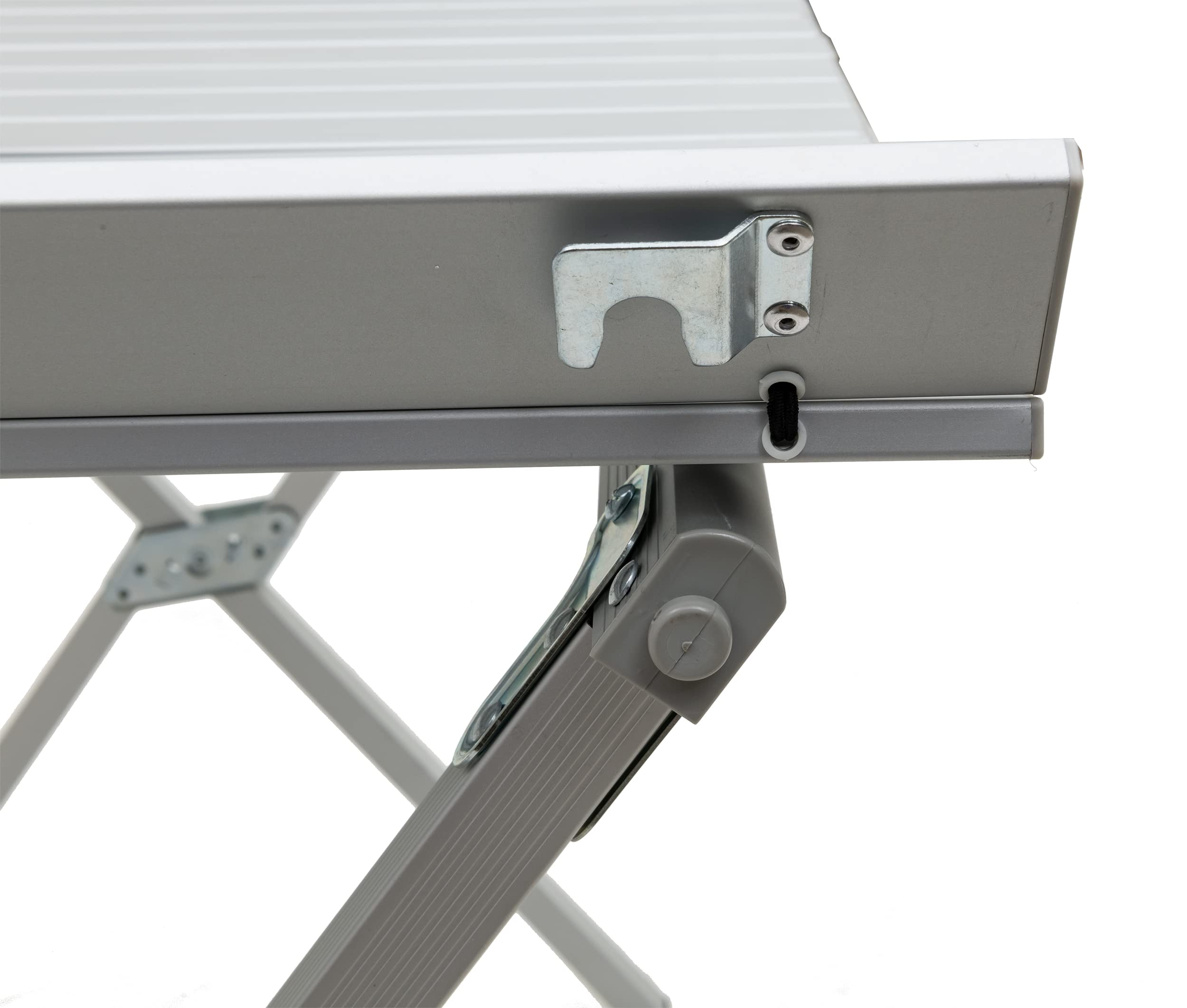 ALPS Mountaineering unfolded dining surface for meals outdoors.