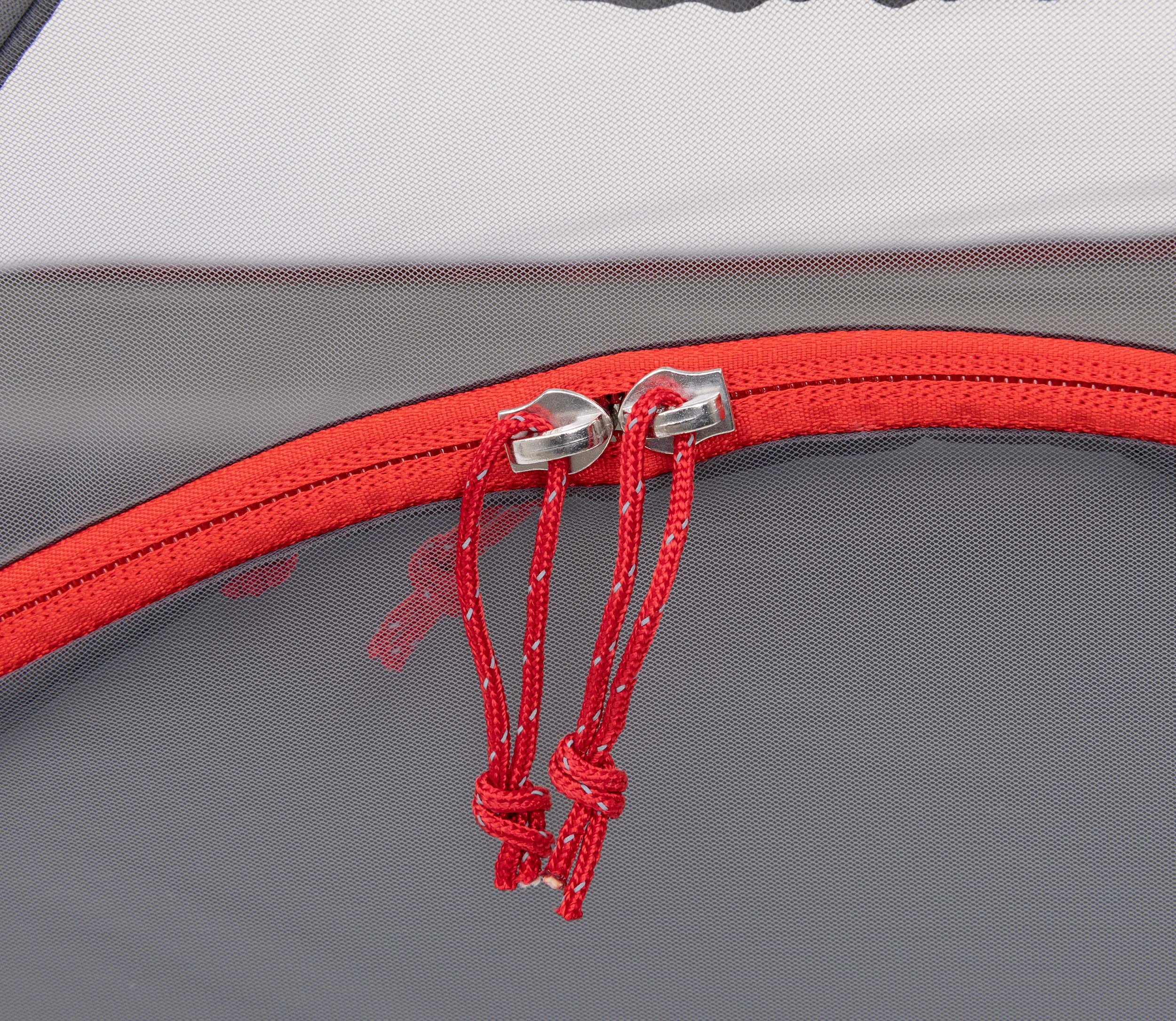 ALPS Mountaineering Helix aluminum poles provide sturdy shelter on uneven ground.
