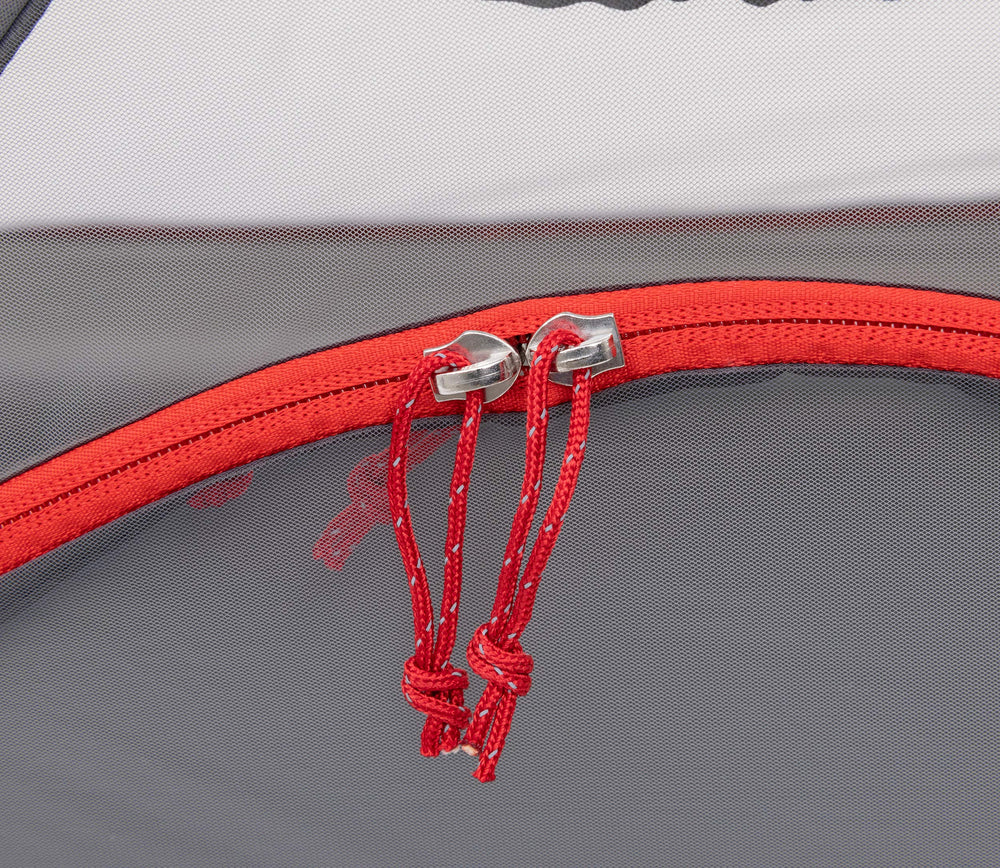 ALPS Mountaineering Helix aluminum poles provide sturdy shelter on uneven ground.