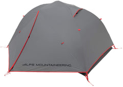 ALPS Mountaineering Helix tent exterior with aluminum frame for quick setup.