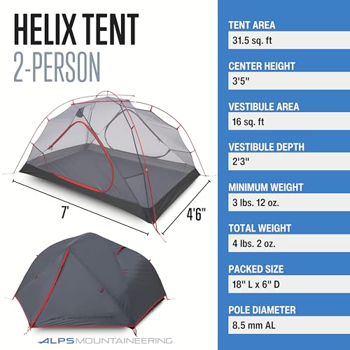 ALPS Mountaineering Helix tent interior offering extra headroom for relaxed seating.
