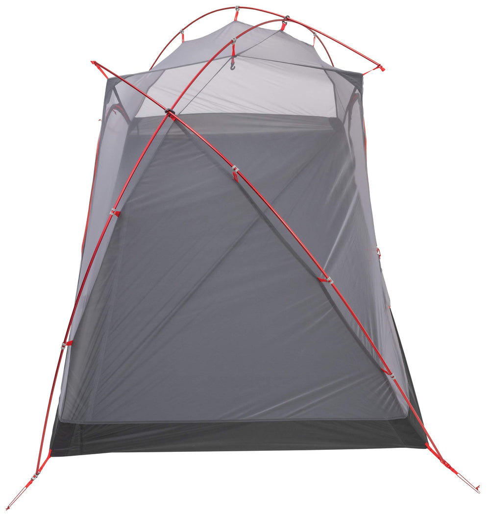 ALPS Mountaineering Helix vestibules store gear and protect belongings during trips.