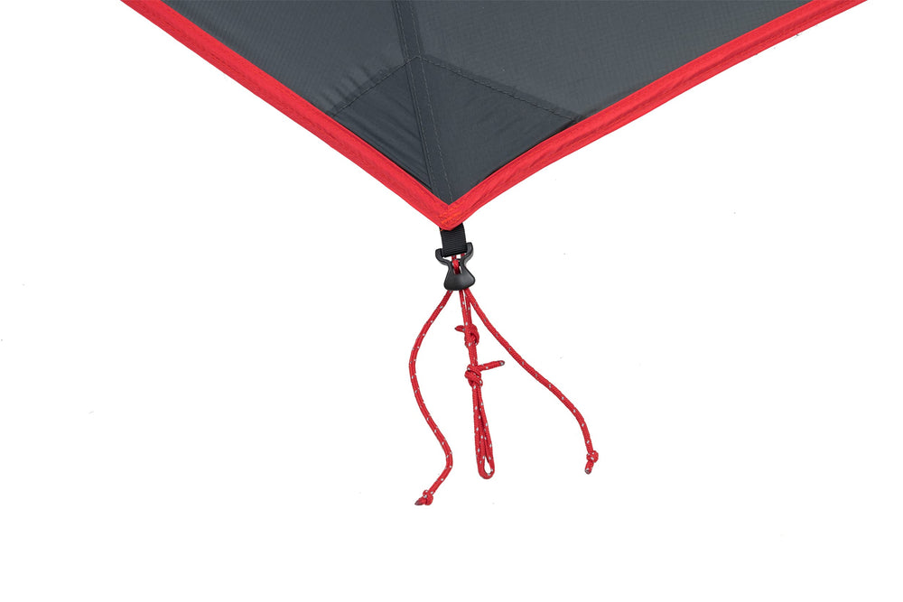 ALPS Mountaineering Hex 2-P Tent vestibule storage keeps essentials handy.