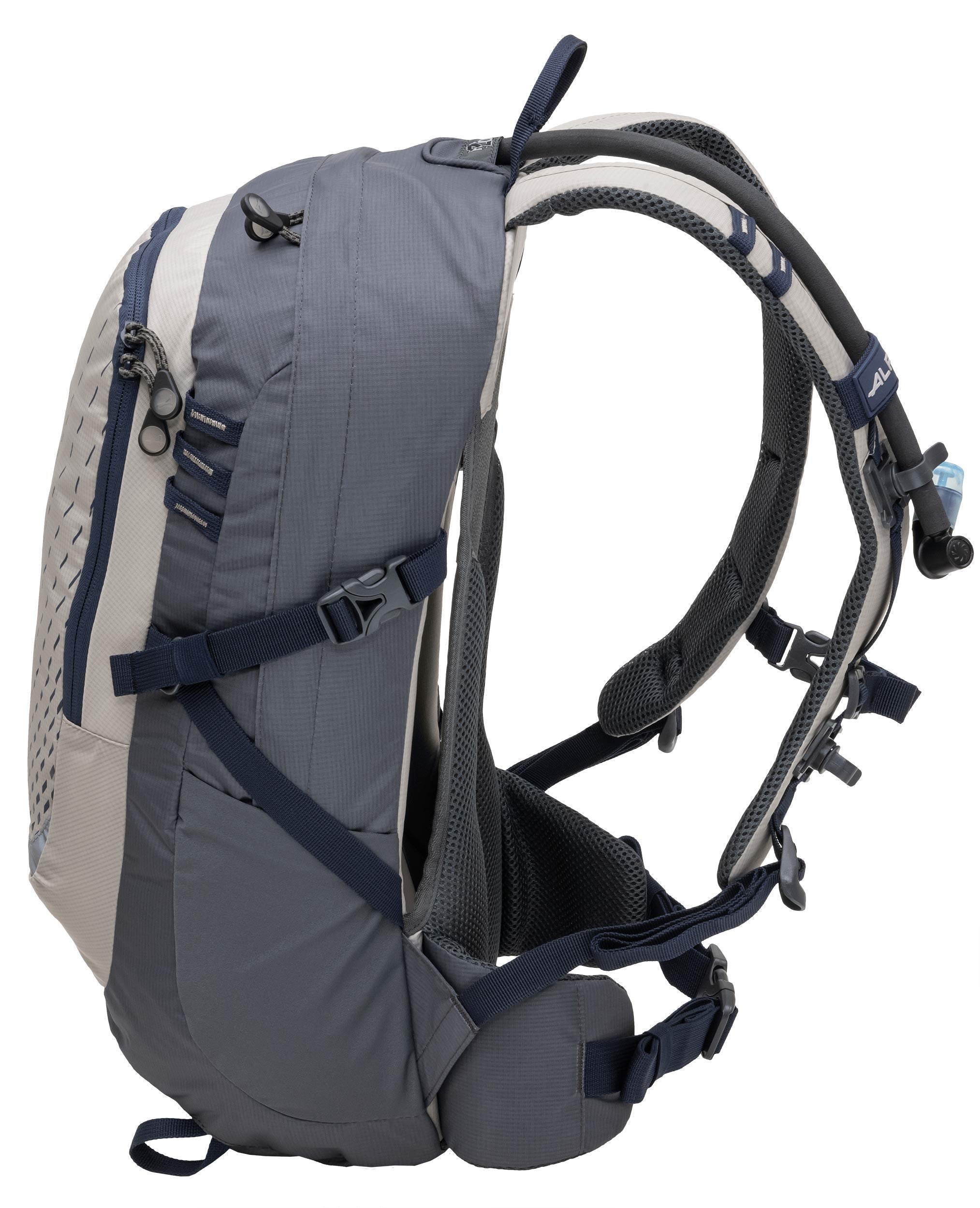 ALPS Mountaineering Hydro Trail 17L stretch-side pockets for quick drinks and snacks.