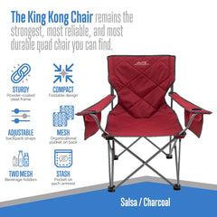 ALPS Mountaineering King Kong chair back pocket stores small items securely.