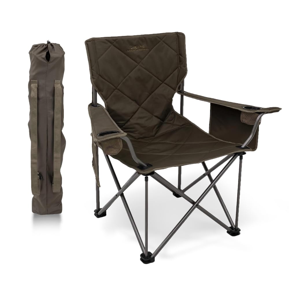 ALPS Mountaineering King Kong Chair front view shows sturdy steel frame for outdoor comfort.