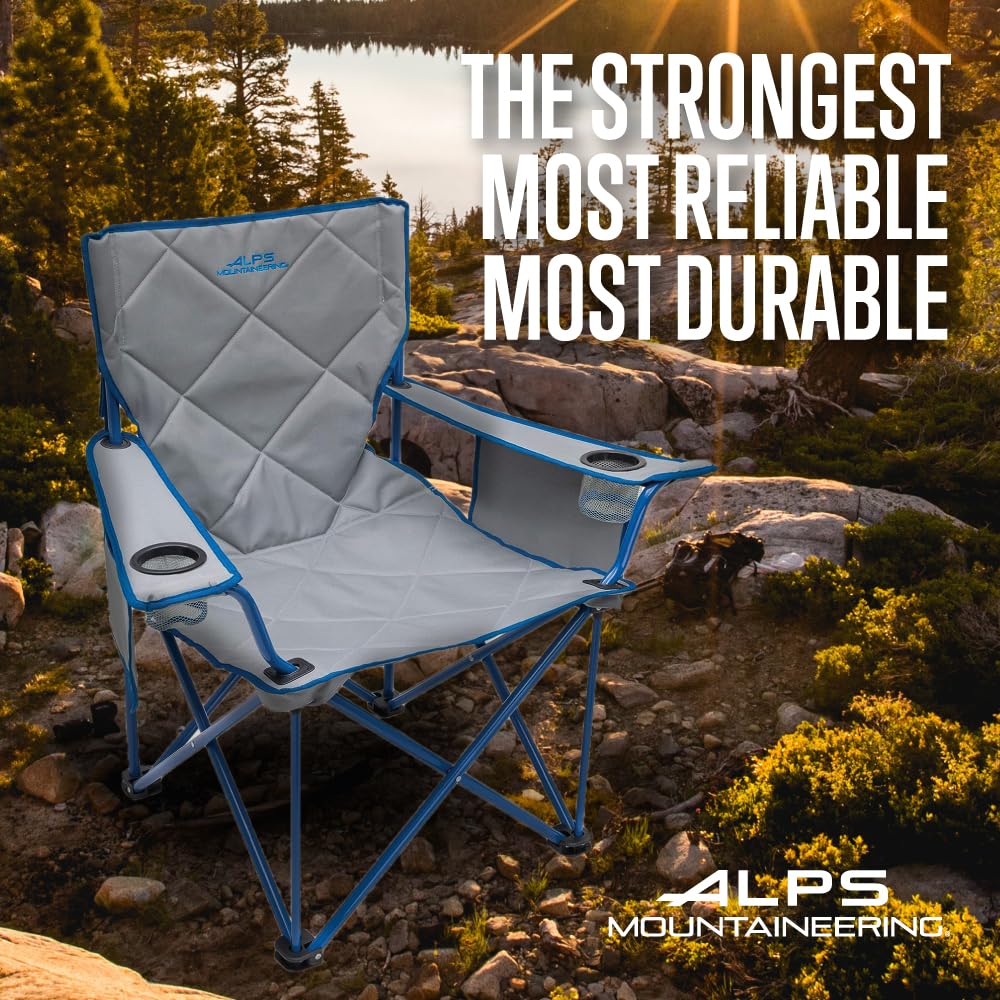 ALPS Mountaineering King Kong chair pocket detail shows built-in organizers.