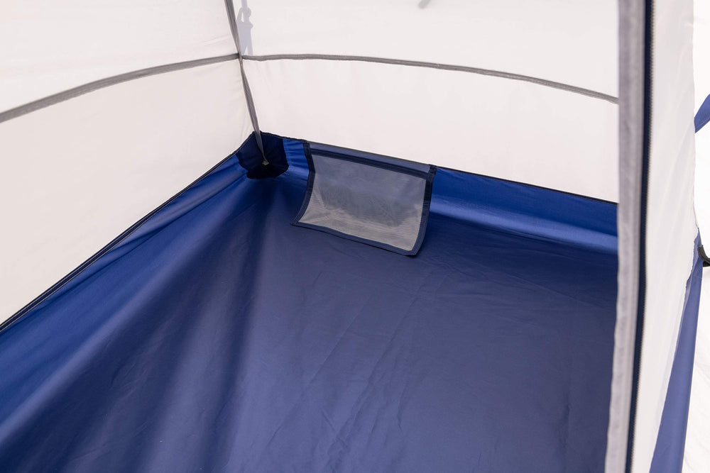 ALPS Mountaineering Lynx 1 vestibule provides extra space for gear storage.