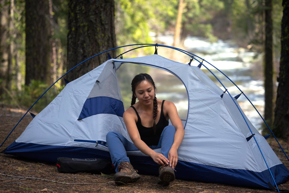 ALPS Mountaineering Lynx packed size demonstrates easy carry for long hikes.