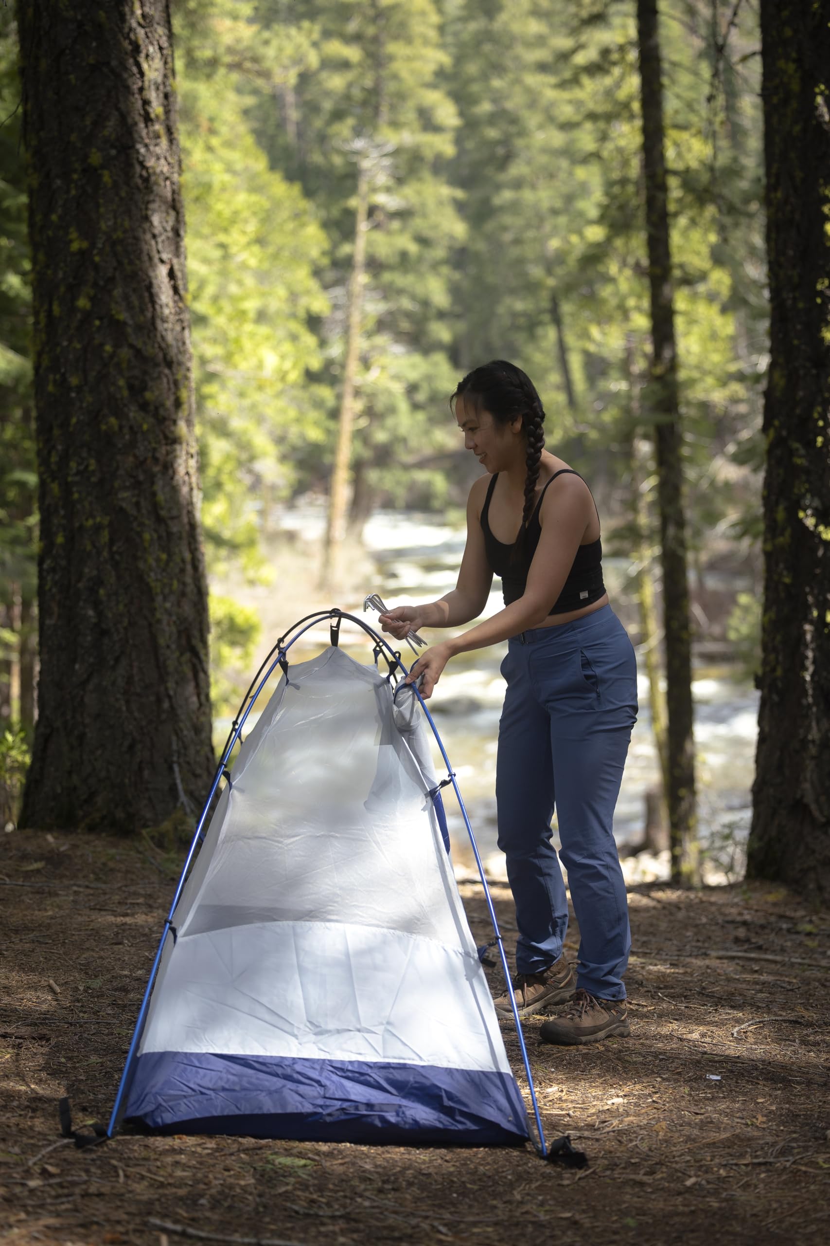 ALPS Mountaineering Lynx vestibule storage offers organized gear space on the trail.