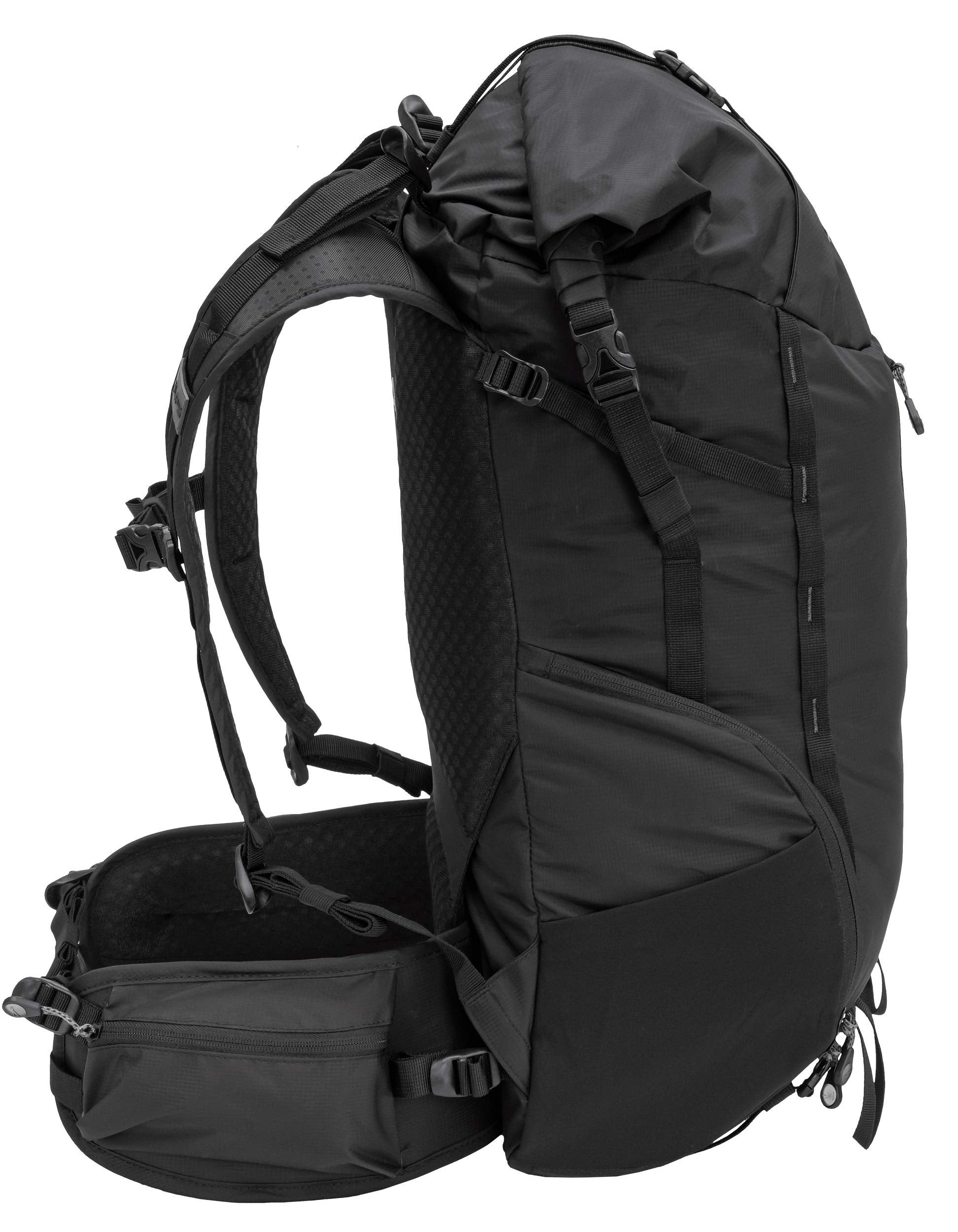 ALPS Mountaineering Tour 40L pack main compartment accessible by two side zippers