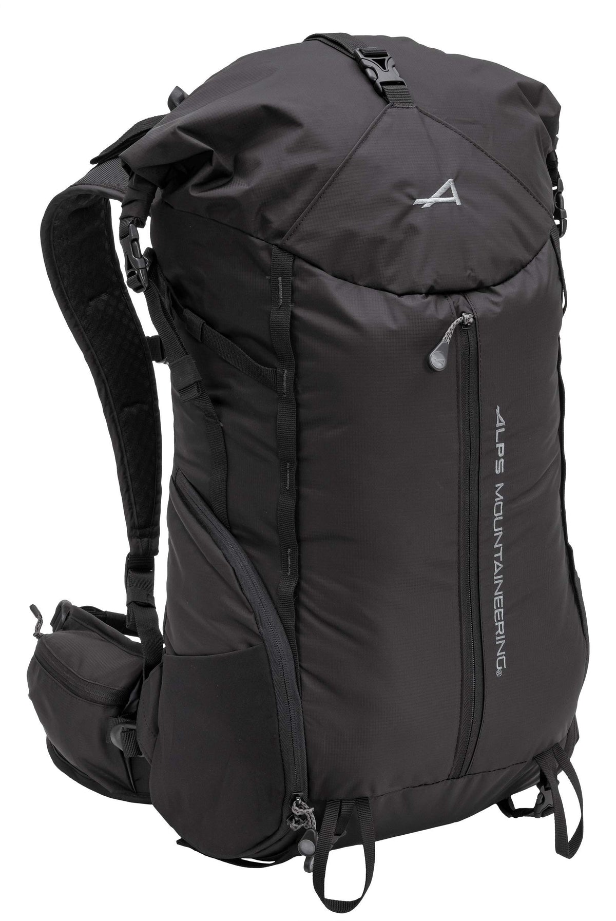 ALPS Mountaineering Tour 40L pack side view showing easy side access to gear