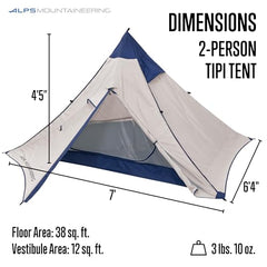 ALPS Mountaineering Trail Tipi 360-degree mesh vent for improved airflow