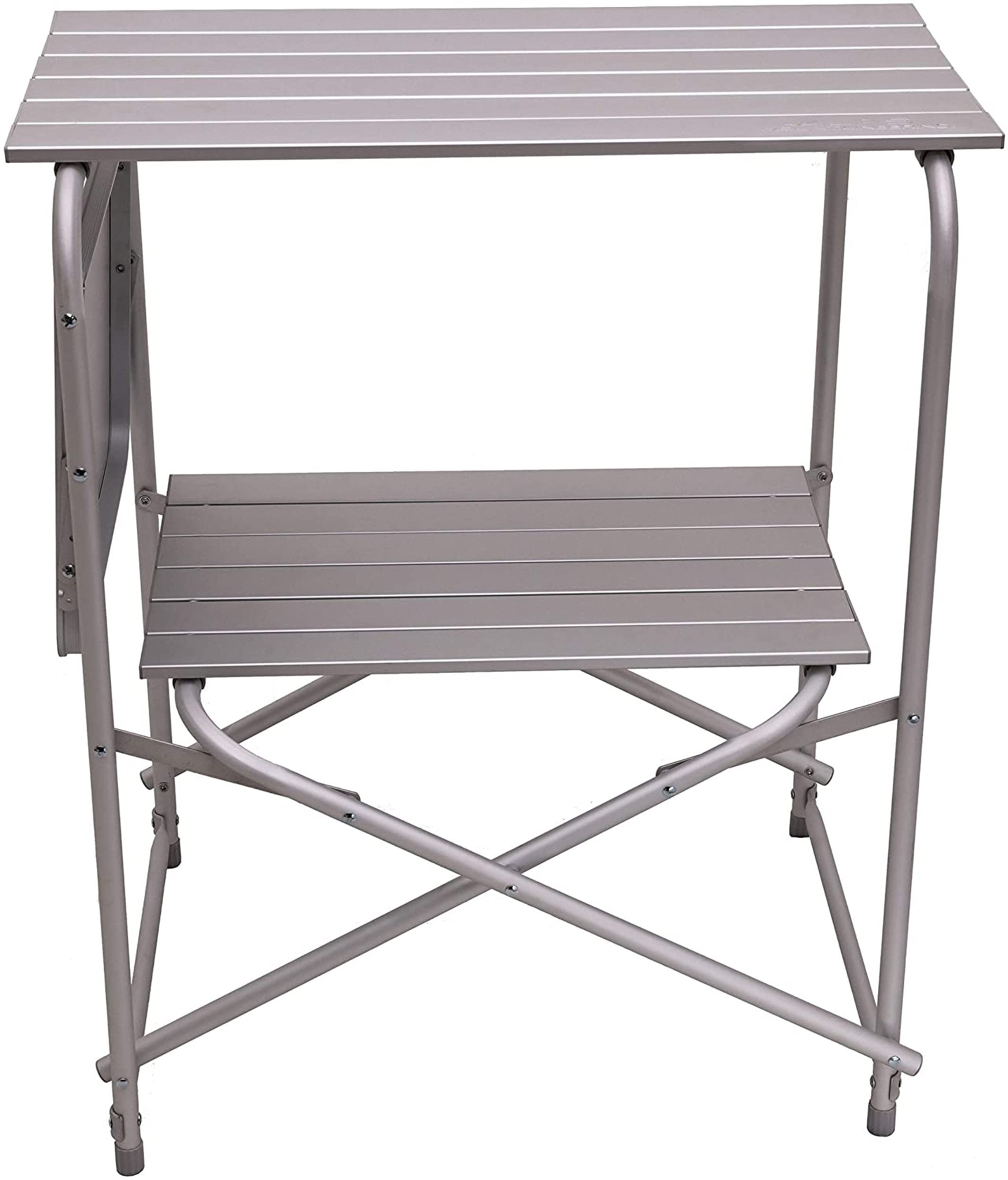 ALPS Mountaineering Utility Table weight 8 lbs 10 oz for easy carry.
