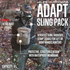ALPS Adapt sling pack side carry setup for compact, body-close carry while moving