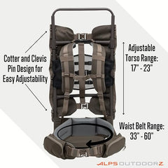 ALPS OutdoorZ Commander Frame padded waist belt enhances all-day comfort