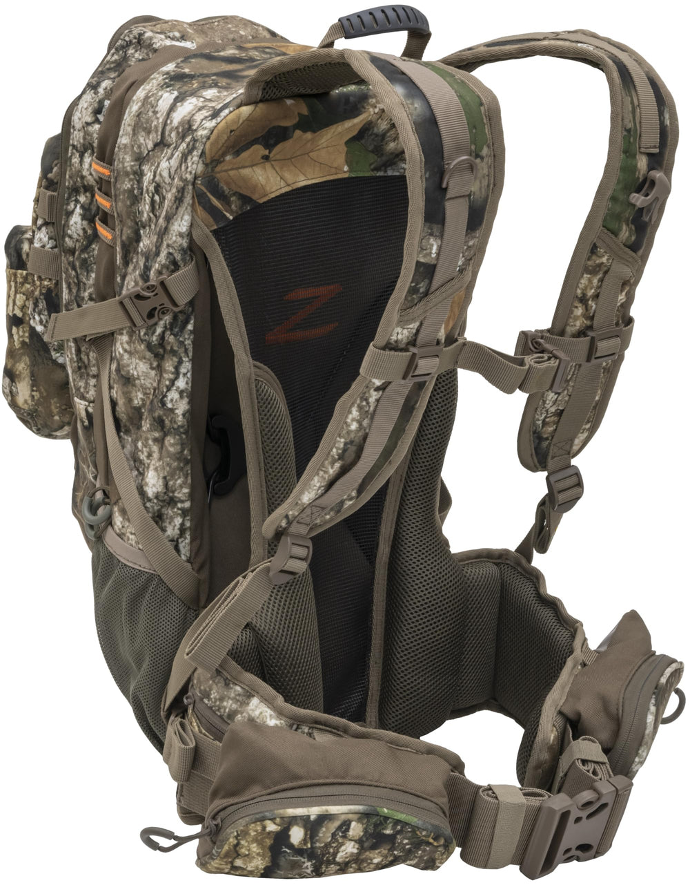 ALPS OutdoorZ Crossfire large main pocket and organizational pocket for gear.
