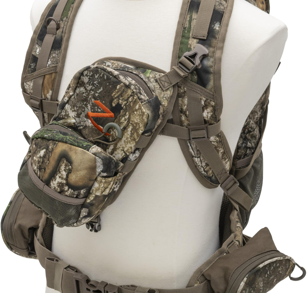 ALPS OutdoorZ Crossfire built-in rain cover protects gear in changing weather.