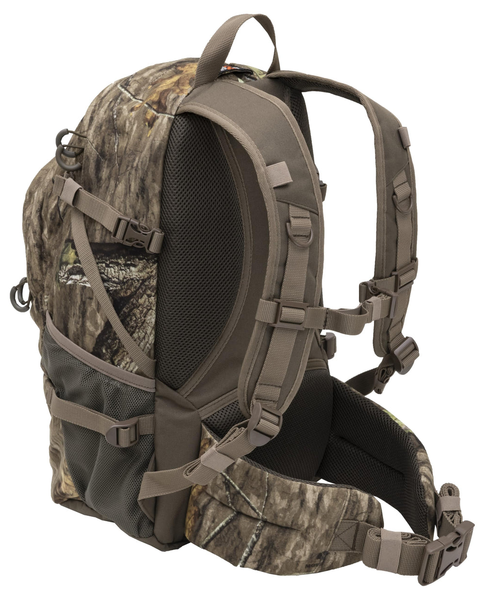ALPS OutdoorZ Dark Timber Pack lower storage pocket stores small items securely during treks.
