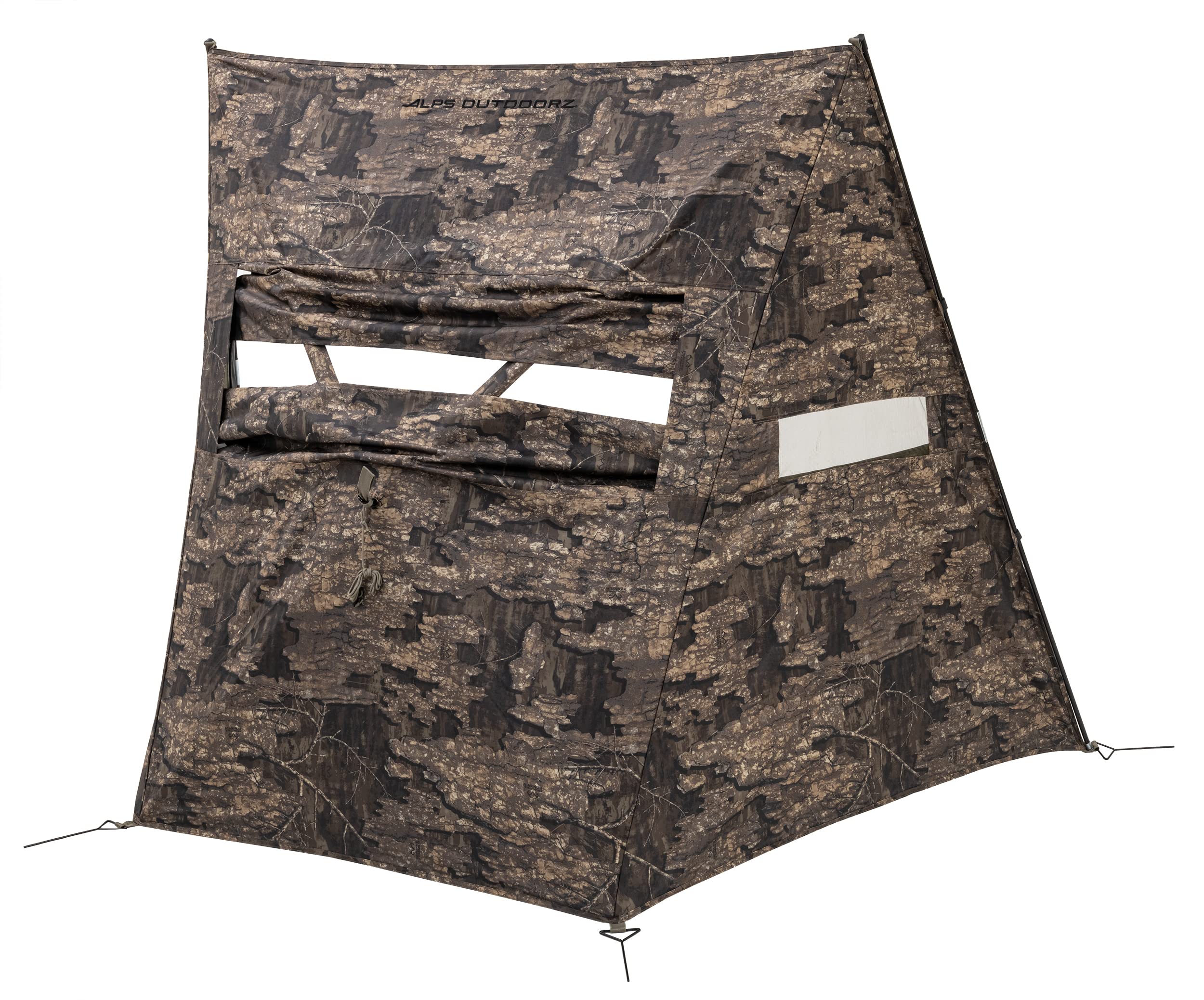 Realtree Timber camouflage on the Dash Panel Blind blends with woods.