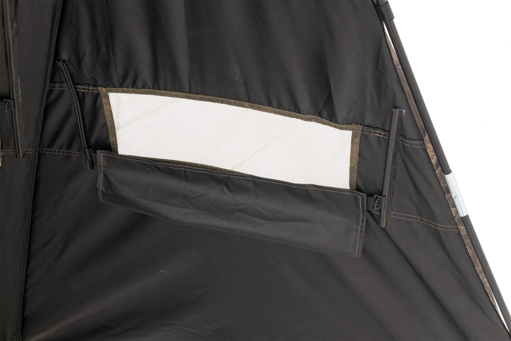 Silent-Trac windows allow quiet, adjustable visibility.