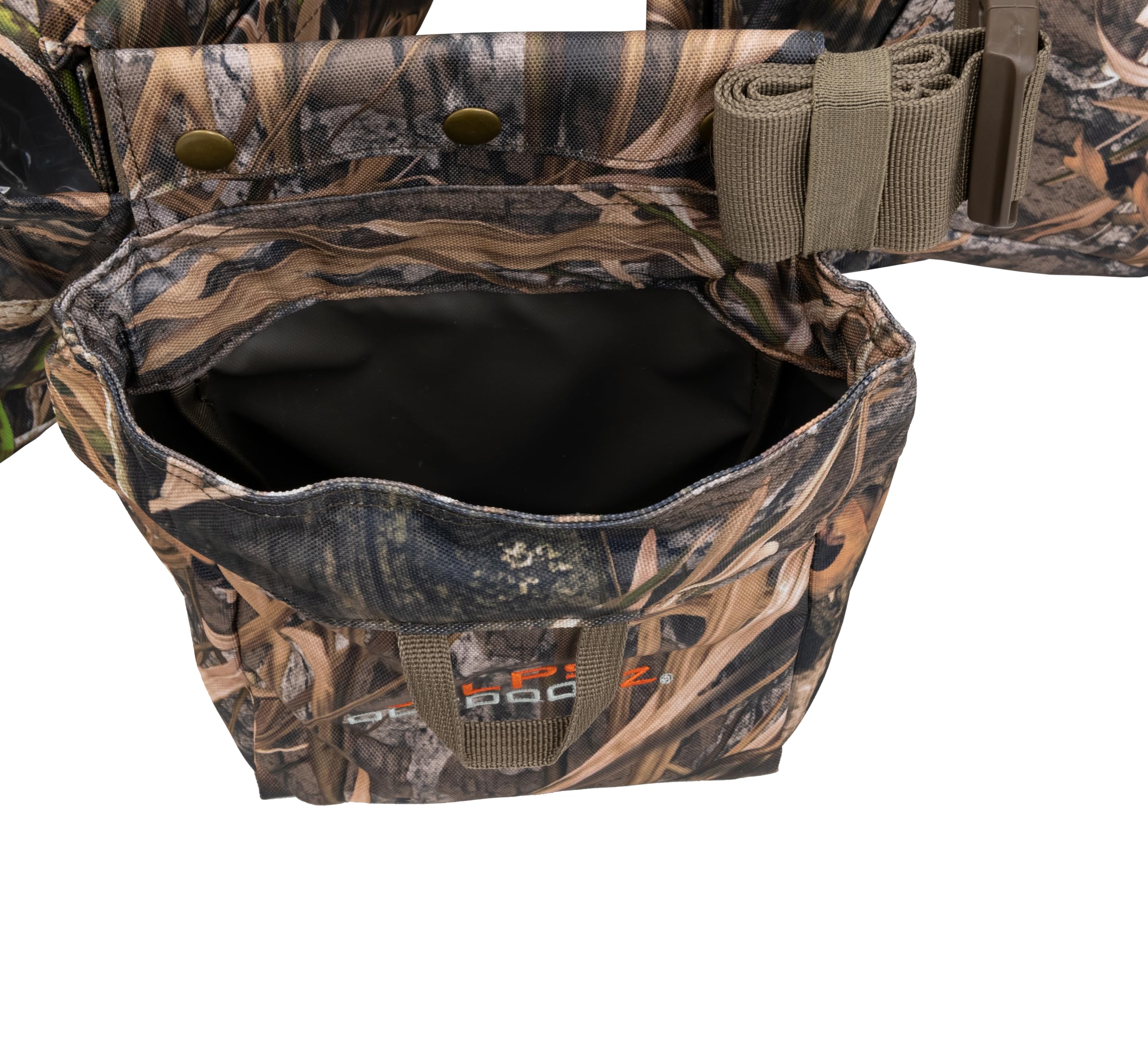 ALPS OutdoorZ Deluxe Dove Belt TechMesh bottom promotes airflow and drainage.