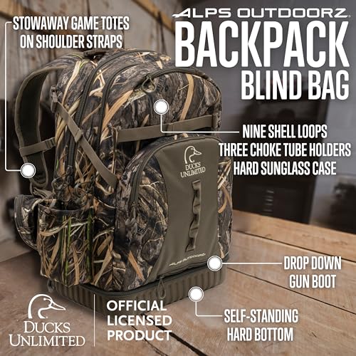 ALPS OutdoorZ bag shows stow-away totes on padded straps for comfortable field carry.