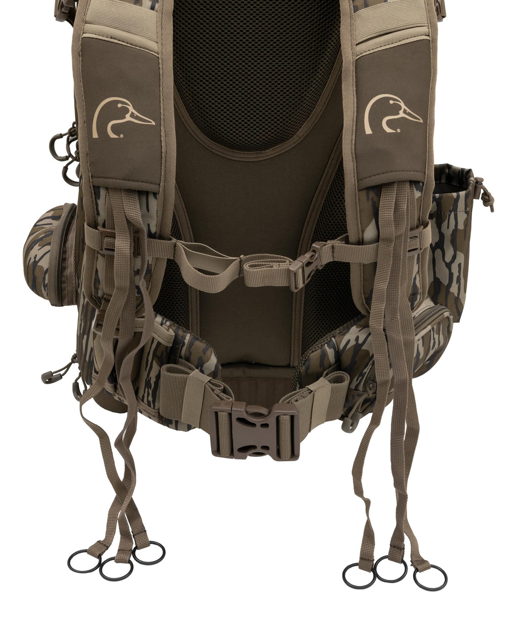 Hard bottom base providing stability and extra storage space.