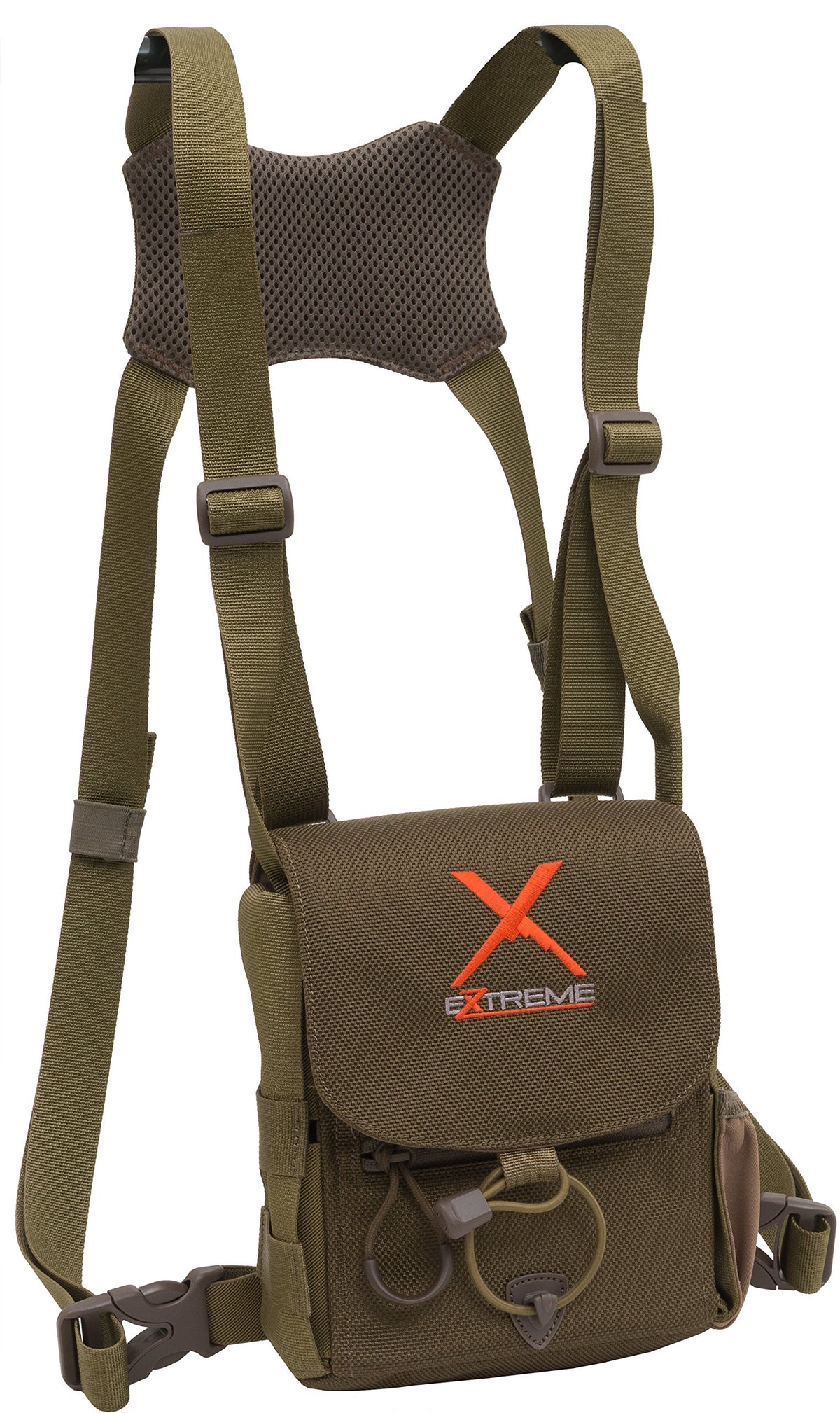 ALPS OutdoorZ Extreme Bino Harness X front view showing secure chest fit