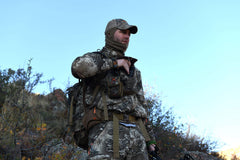 ALPS OutdoorZ Extreme Bino Harness X Realtree Excape side view showing built in storage