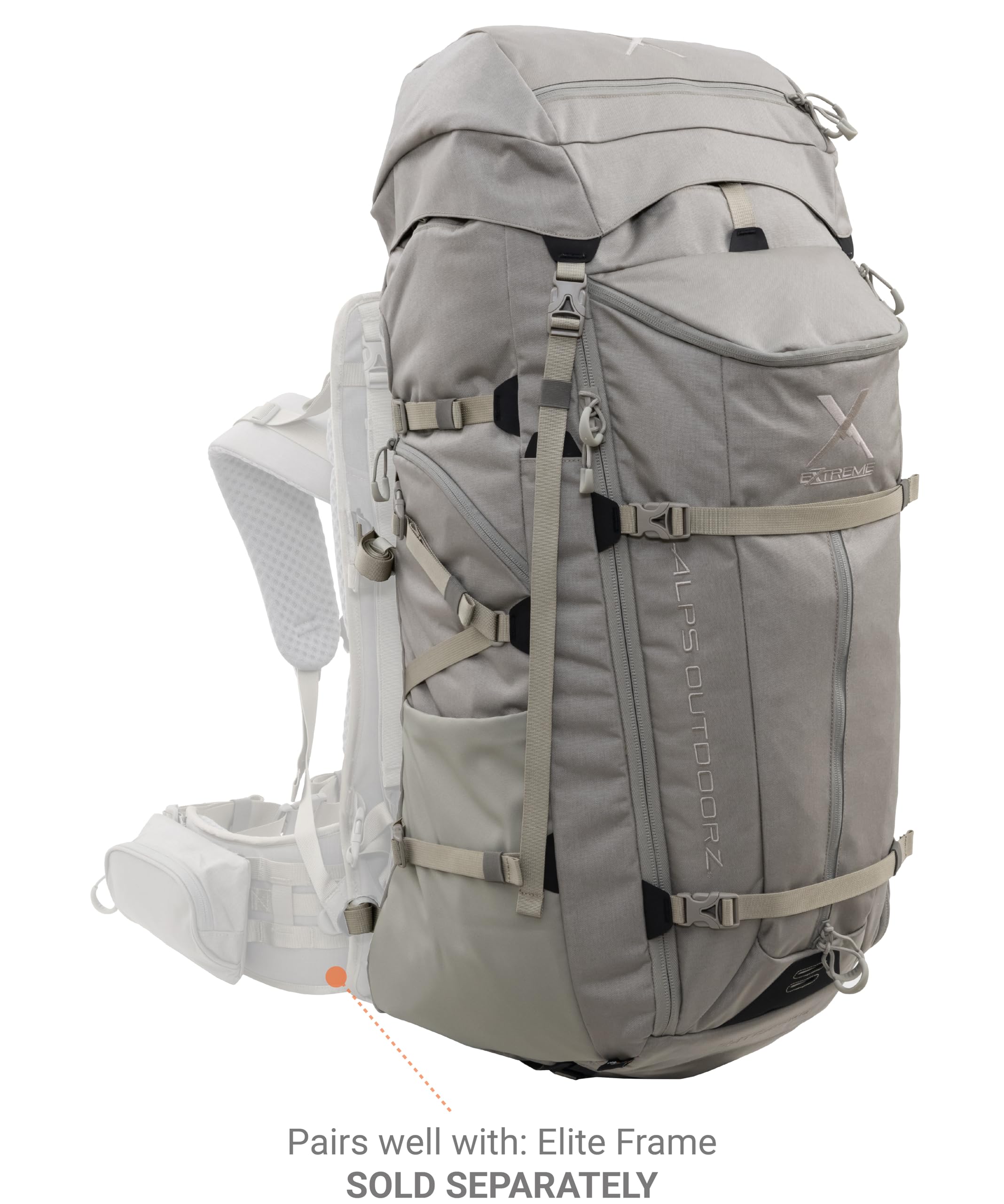 ALPS OutdoorZ Extreme Elite 5800 pack bag exterior pockets keep gear secure