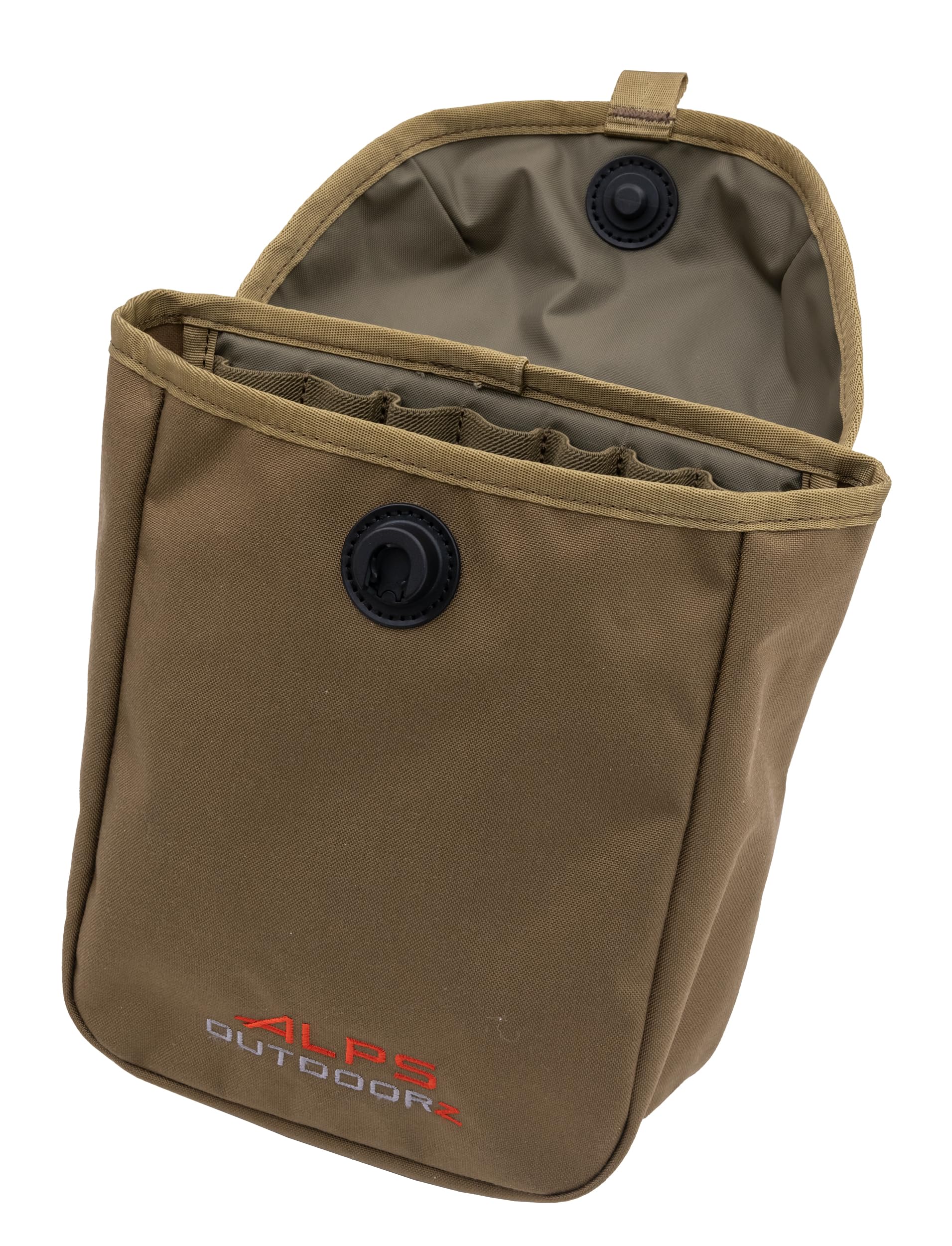 ALPS OutdoorZ Extreme Upland Vest Outfitter Pocket lid close-up, magnetic lock and non-slip gun rest