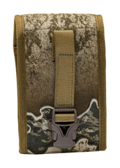 Side tether cord on Vital X secures range finder for fast reach.