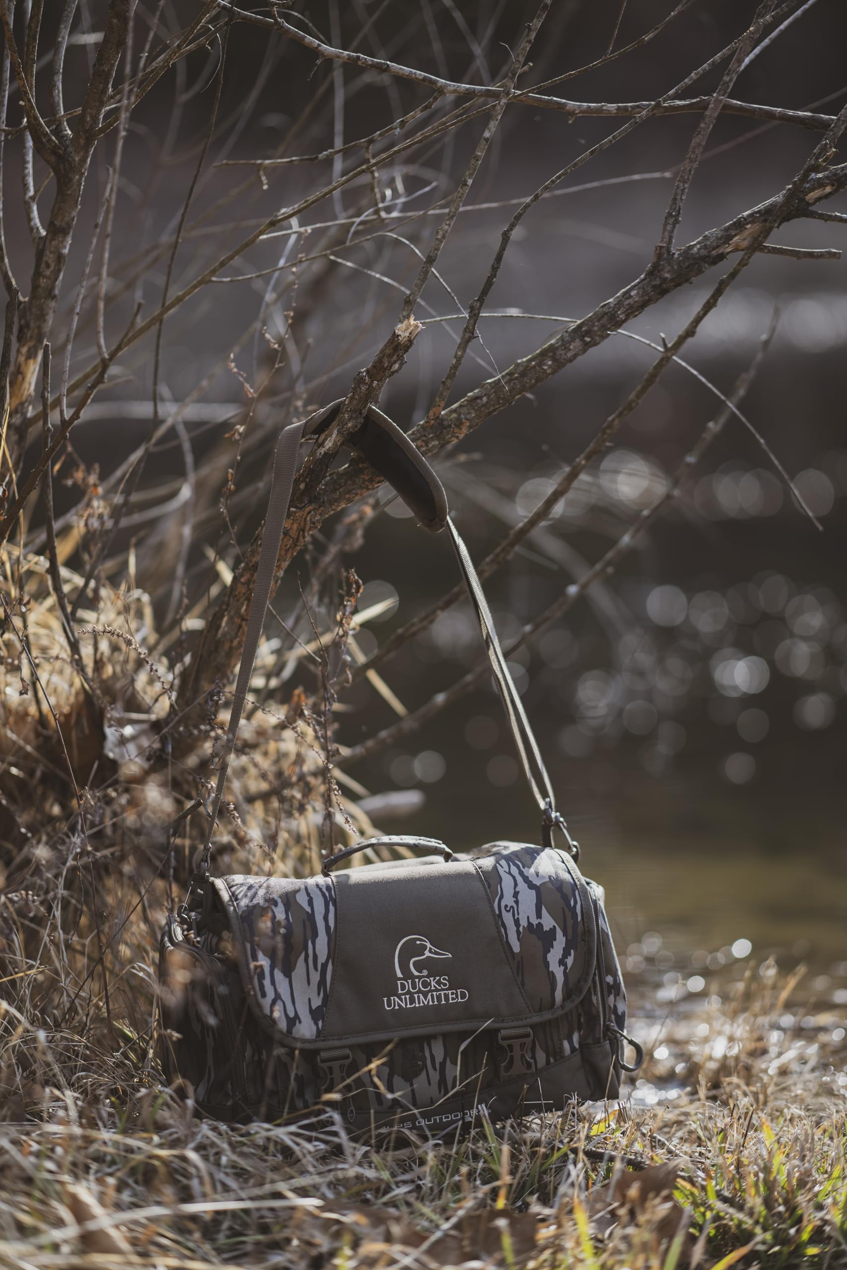 Padded shoulder strap on ALPS OutdoorZ Floating Blind Bag enhances field carry comfort.