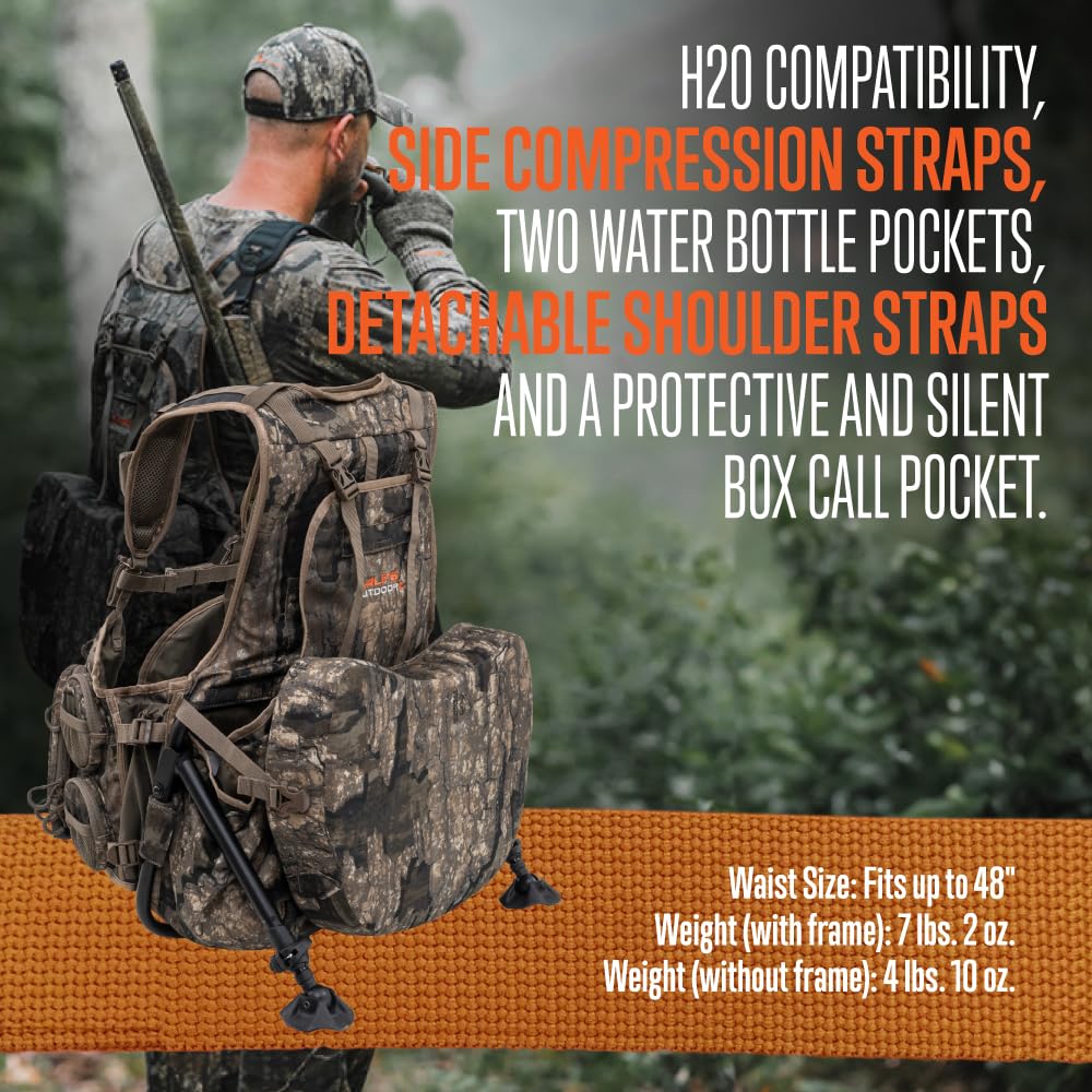 Large game bag and interior pockets keep gear organized on the run