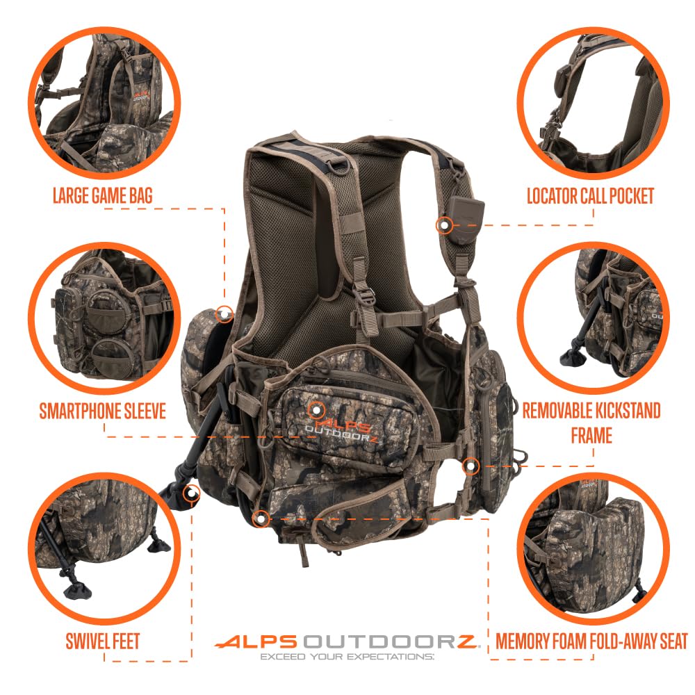 Grand Slam turkey vest in Realtree Timber camo blends with surroundings